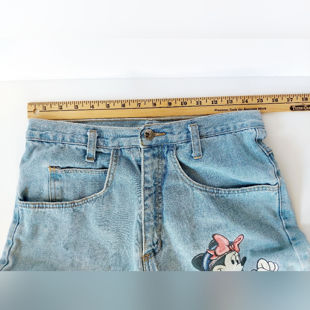 Y2k 90s Jerry Leigh Minnie Mouse Denim "Mom" Shorts size Medium Disney Vintage - Picture 6 of 11
